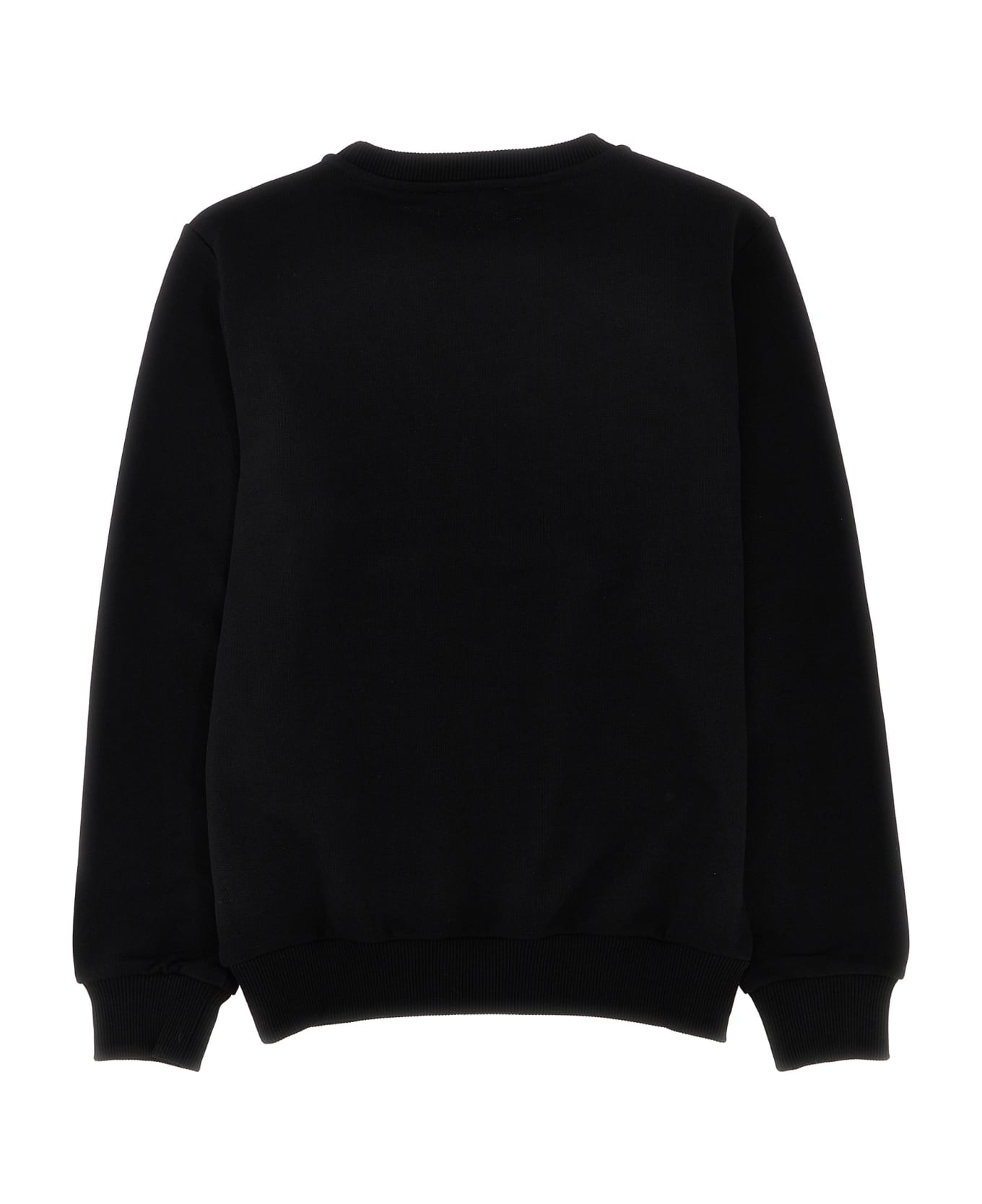 Balmain Flocked Logo Sweatshirt - Black/white ニットウェア＆スウェットシャツ