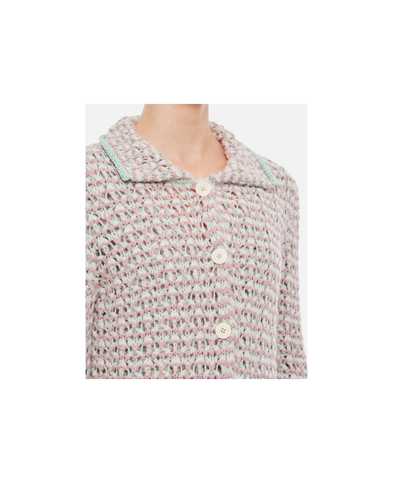 Marco Rambaldi Multicolor Braided Knitted Shirt - Rose