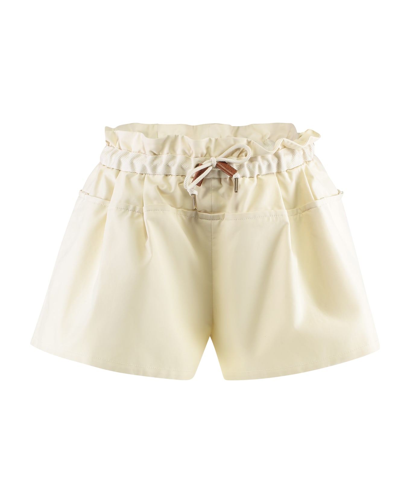 Moncler Cotton Shorts - panna