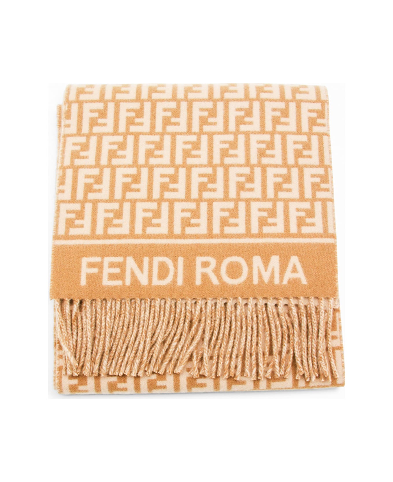 Fendi Camel Wool Scarf - Cammello