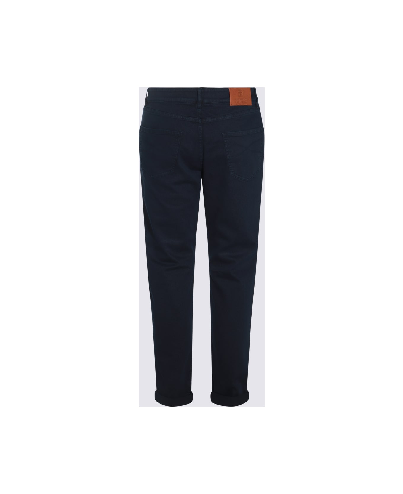 Brunello Cucinelli Navy Blue Cotton Jeans - Blue