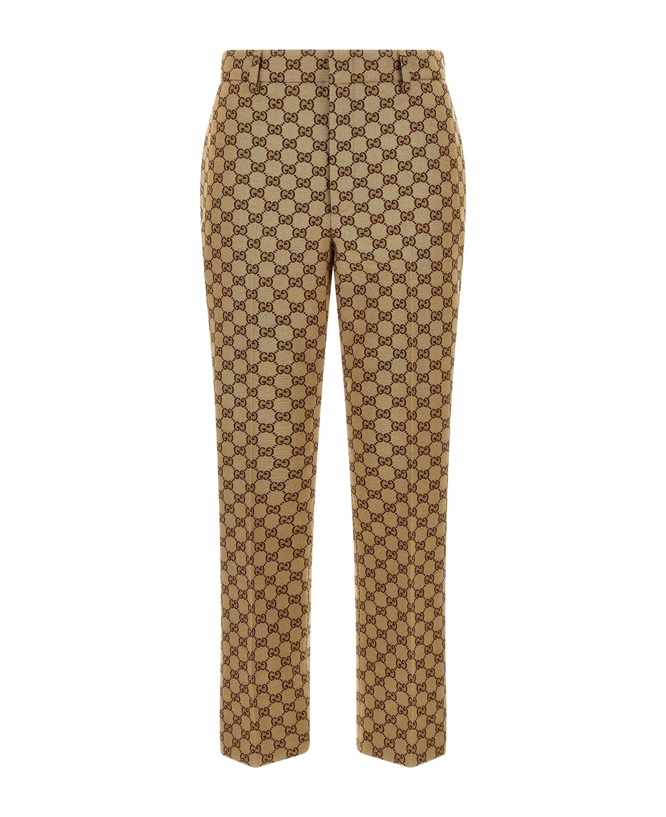 Gucci Gg Fabric Trousers - BEIGE ボトムス