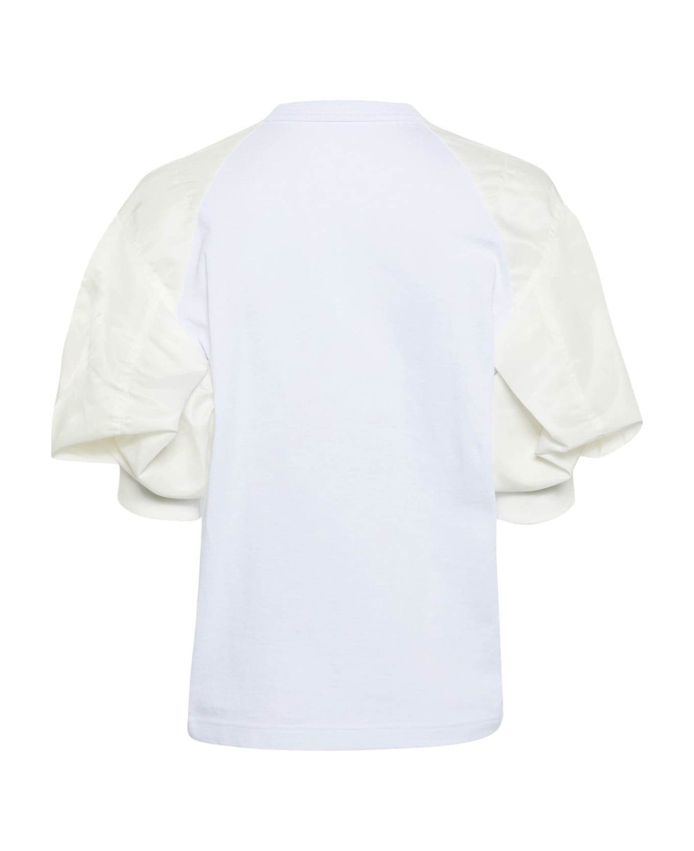 Sacai Nylon Twill X Cotton Jersey T-shirt - White Tシャツ