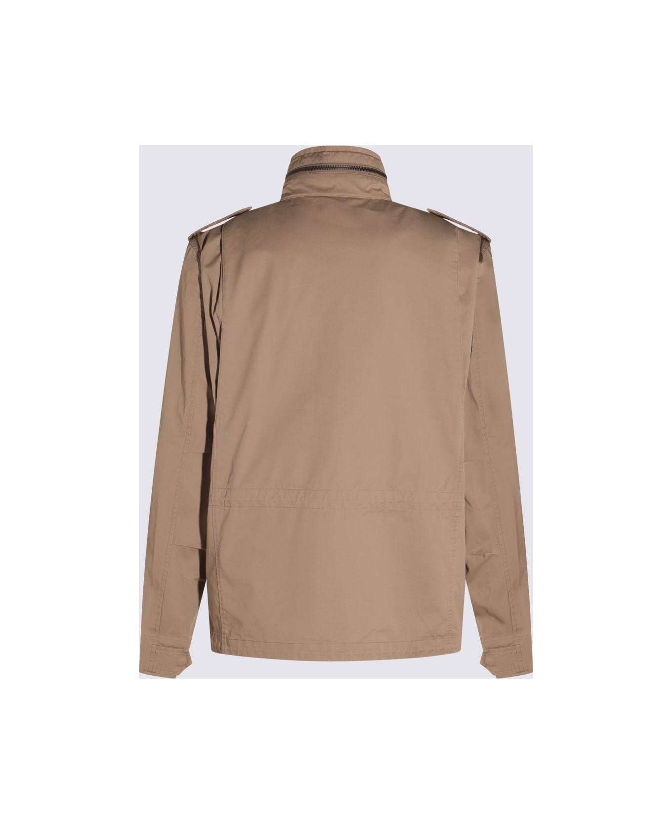 Add Beige Cotton Casual Jacket - Stone
