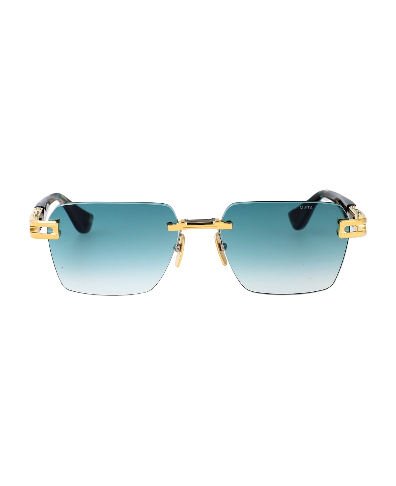 Dita Meta-evo One Sunglasses - Yellow Gold - Arctic Sky Swirl w Turquoise to Clear Gradient