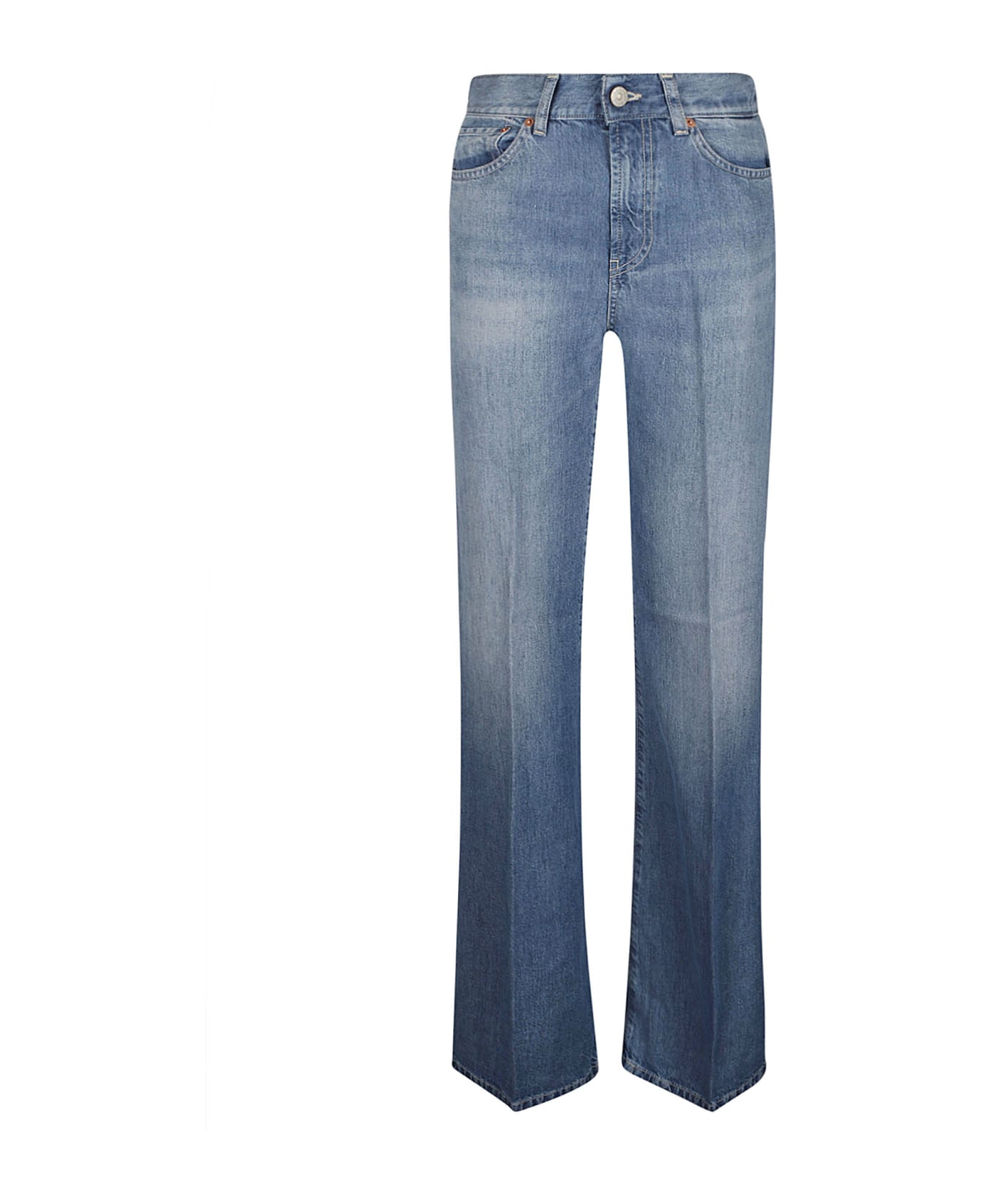 Dondup Long-length Buttoned Jeans - Azure