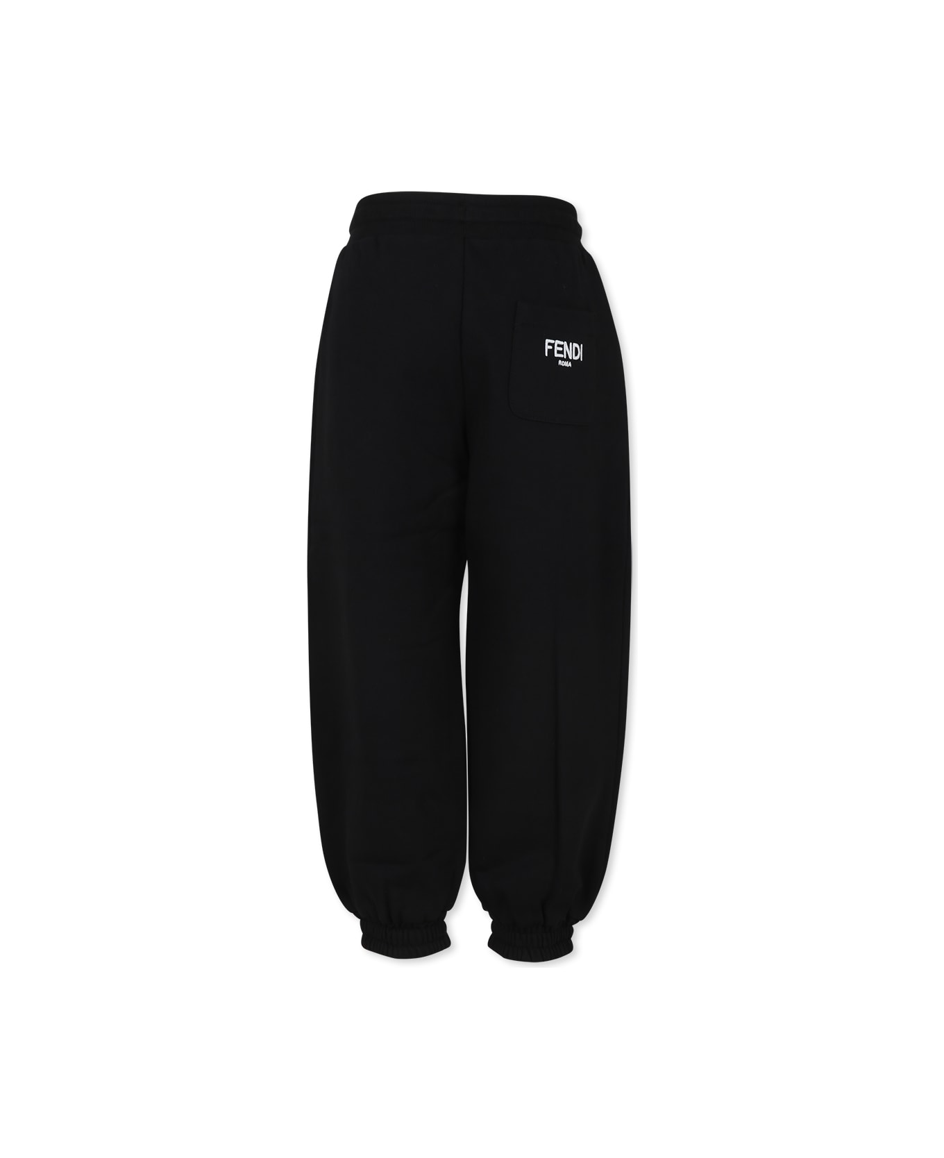 Fendi Brown Reversible Trousers For Kids With Ff - Brown