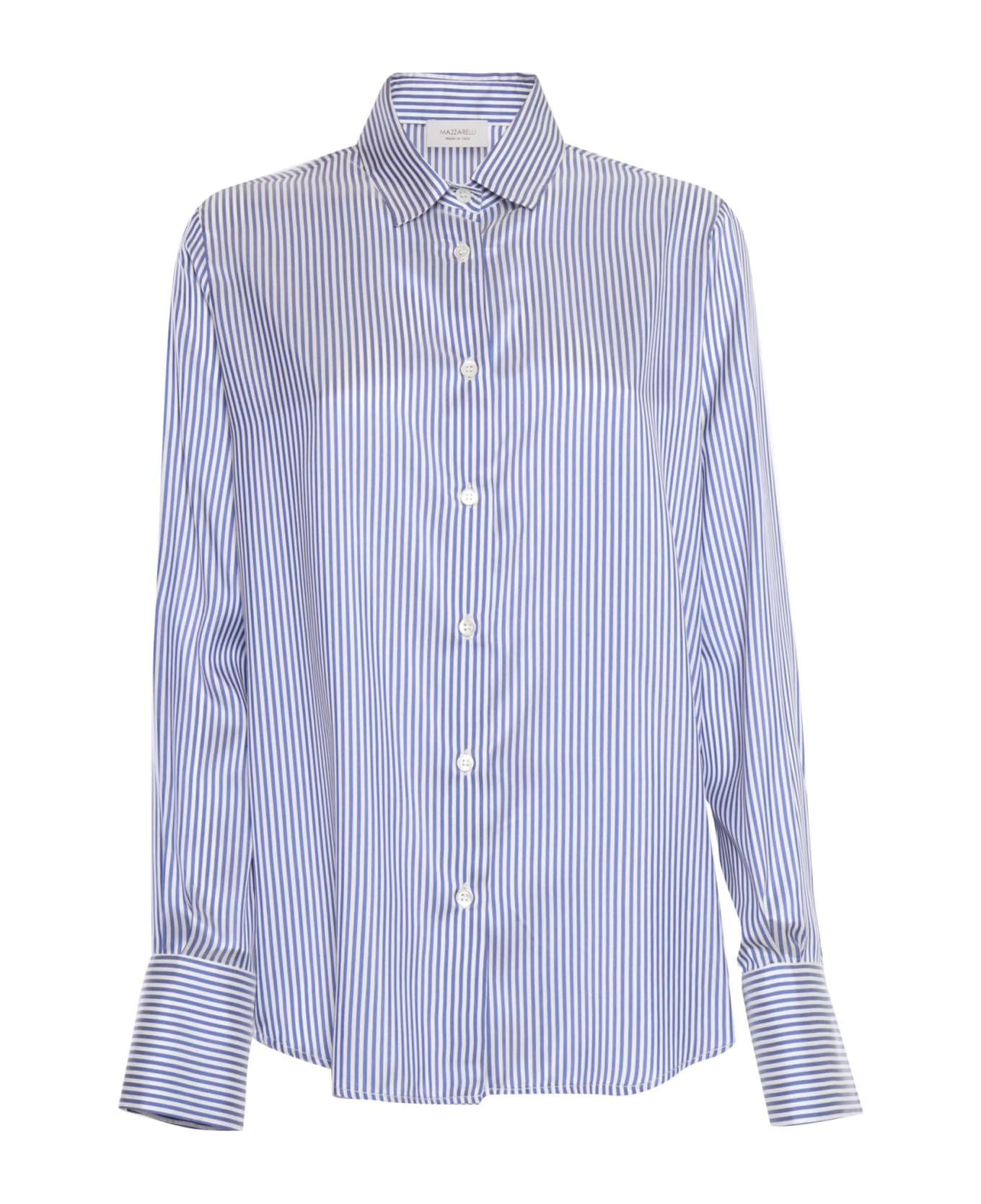 Mazzarelli Striped Silk Shirt - WHITE シャツ