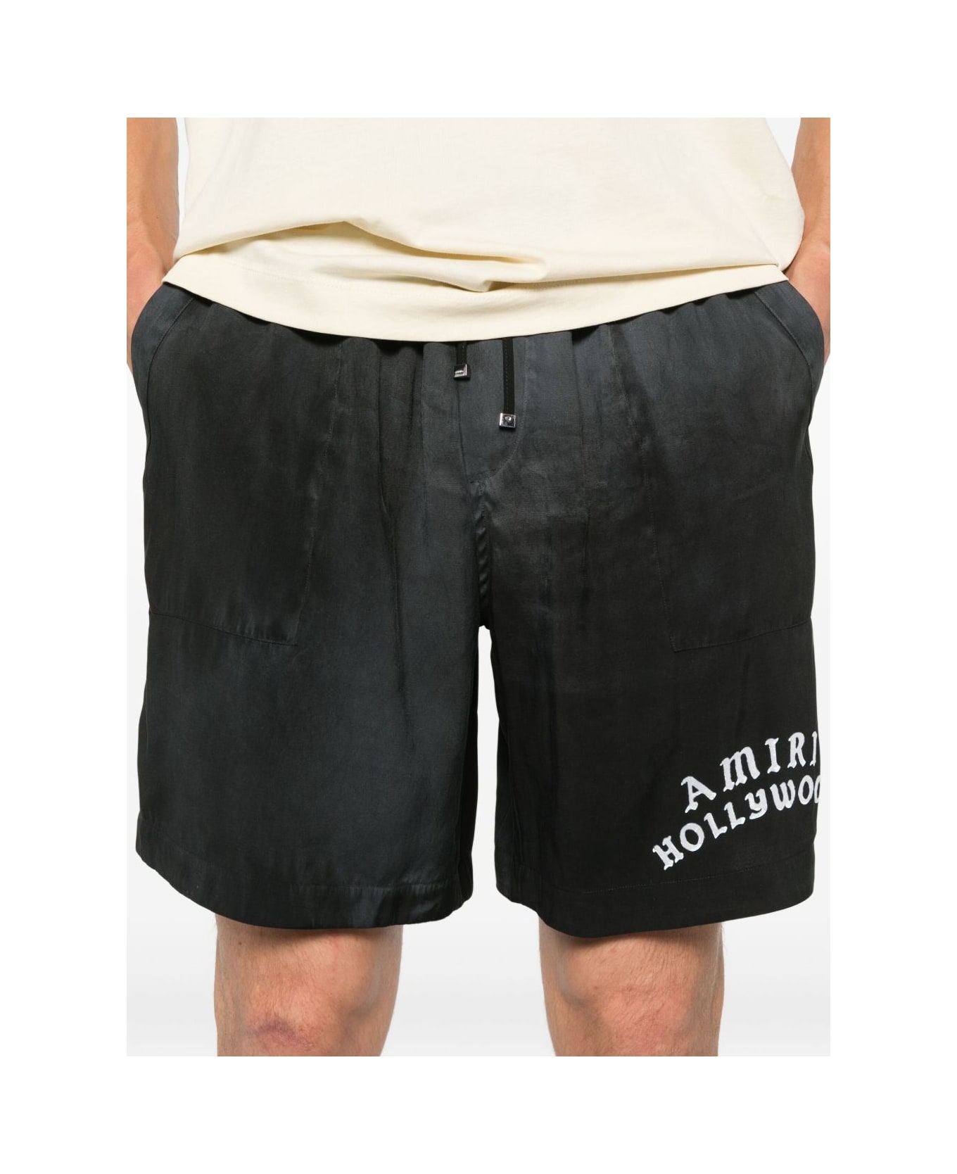 AMIRI Embroidered Shorts - Black