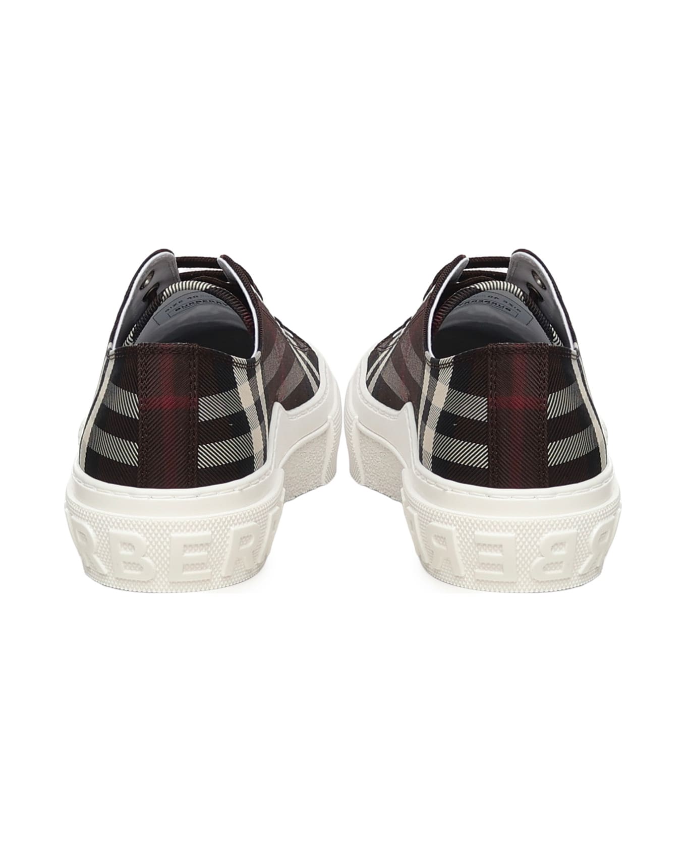 Burberry Check Sneaker - Mahogany