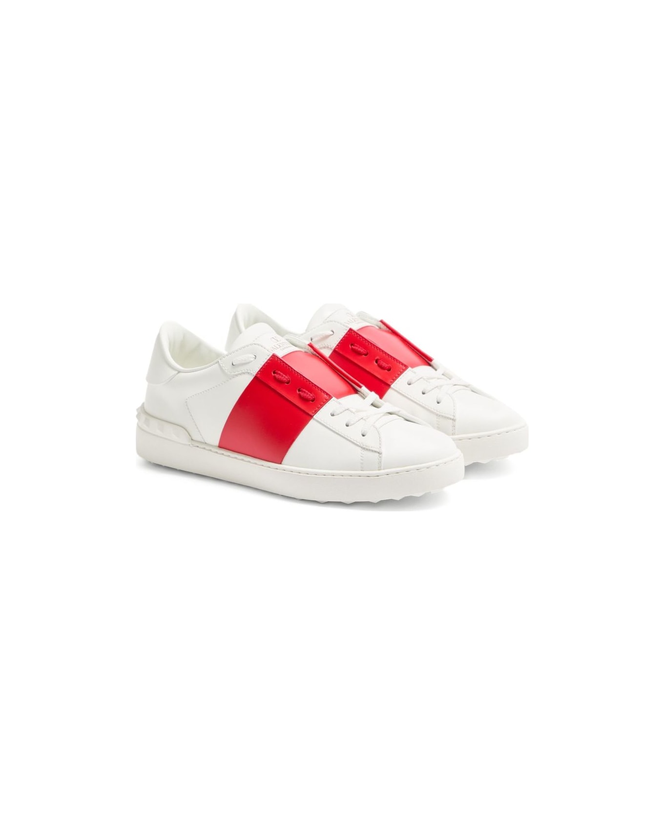 Valentino Garavani Open Leather Sneakers - Red