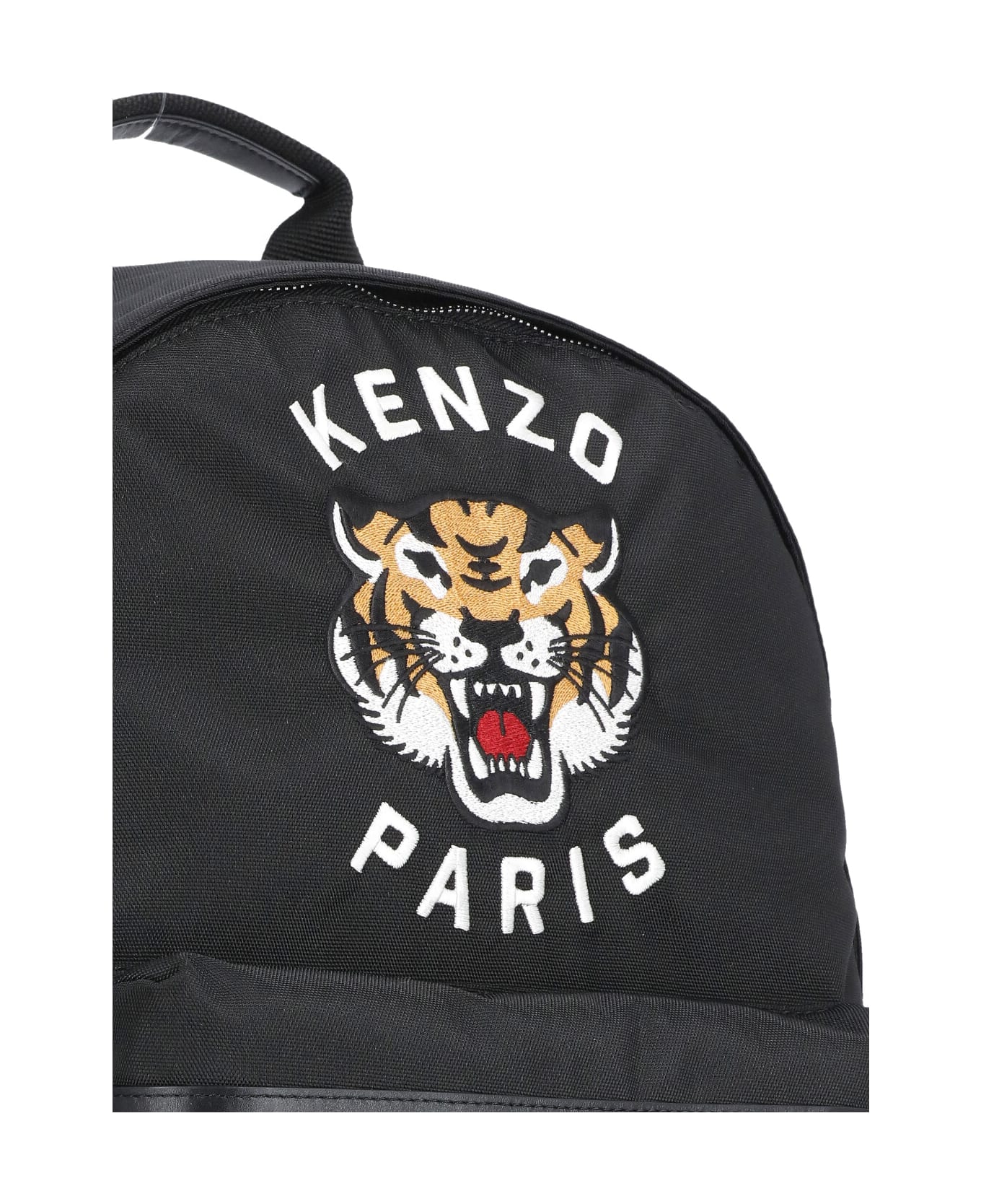 Kenzo Logo Embroidery Backpack - Black
