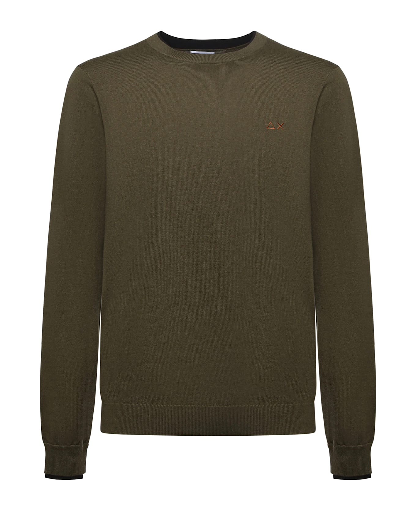 Sun 68 Wool And Cotton Sweater - DARK MILITARY