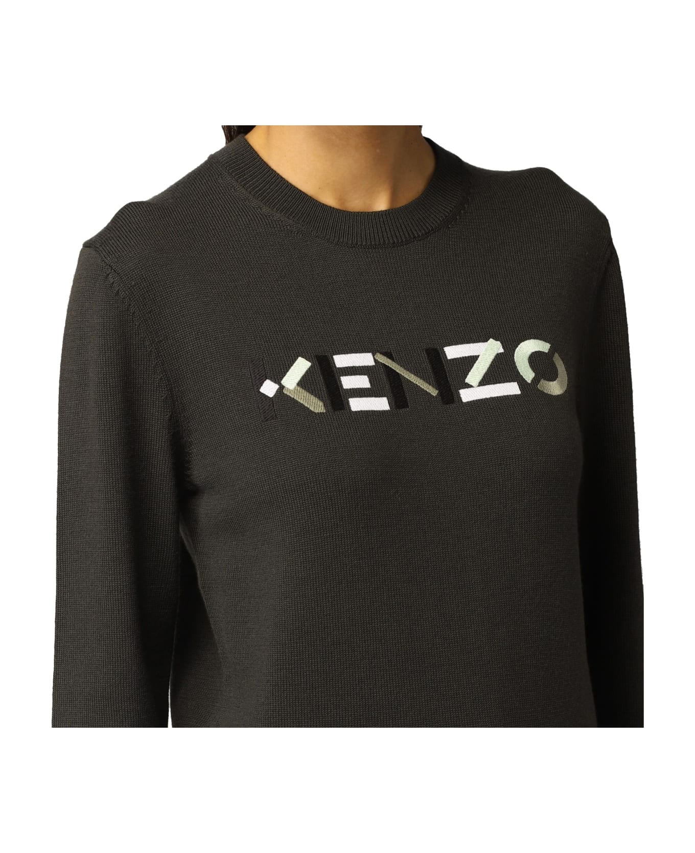 Kenzo Logo Knit - Gray