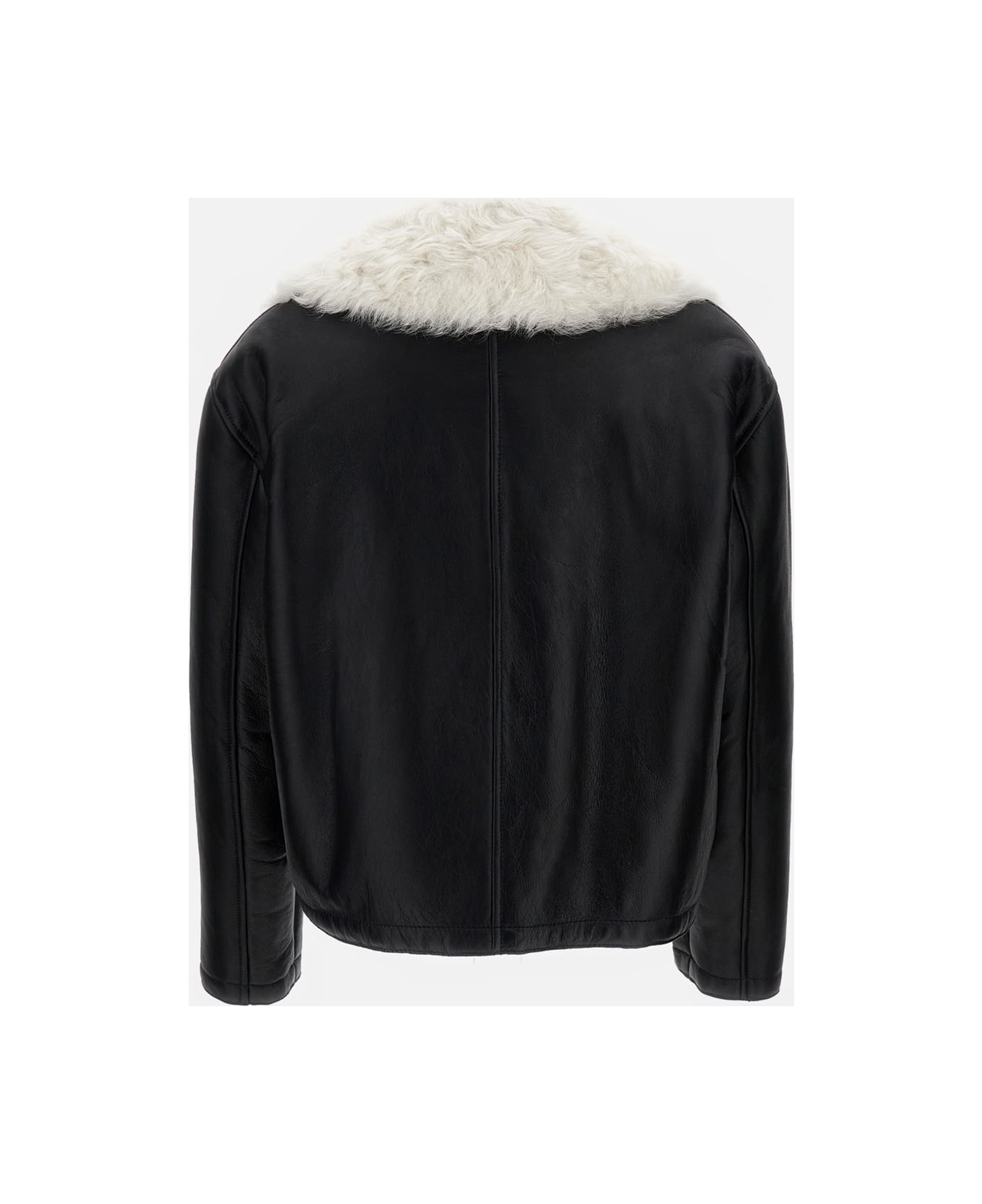 Durazzi Milano Shearling Biker Jacket - Black