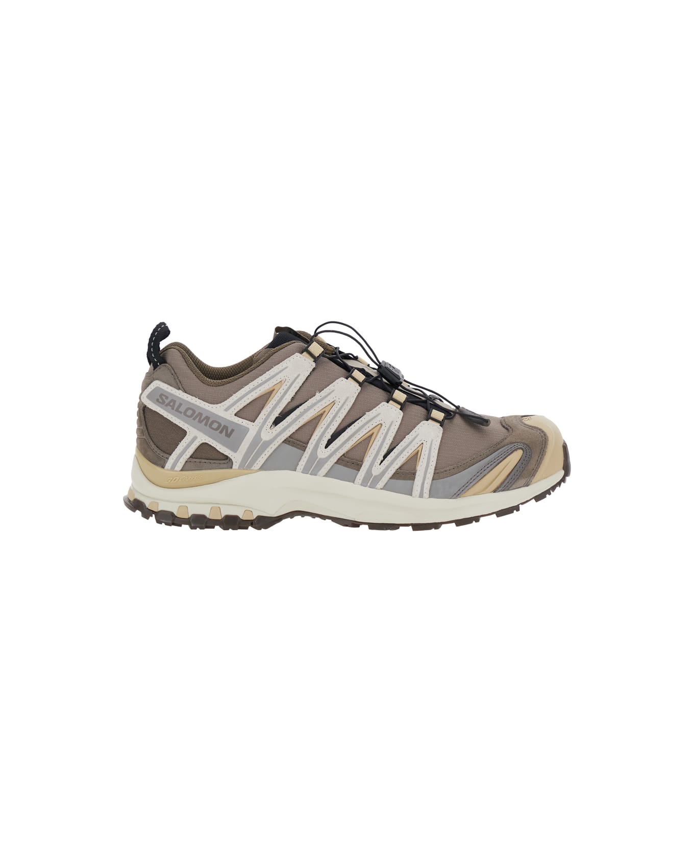 Salomon 
xa Pro 3d
 Brown Sneakers With Printed Logo On The Side And Drawstring Closure In Fabric Unisex - Brown