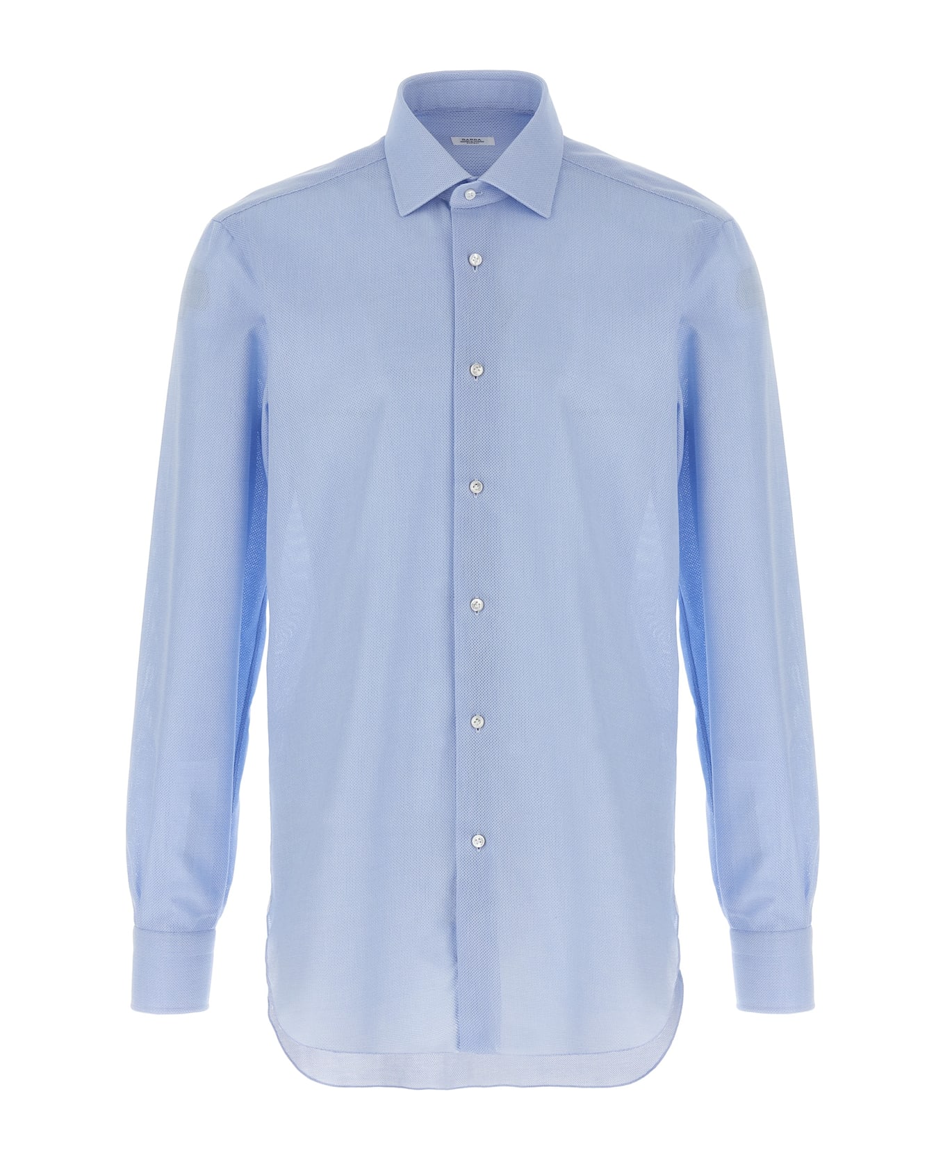 Barba Napoli Honeycomb Shirt - Light Blue