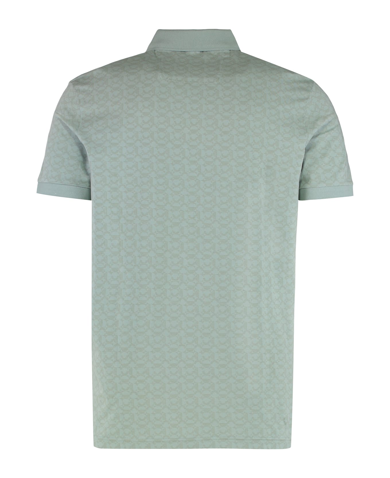 Hugo Boss Polo In Cotton Jacquard - green