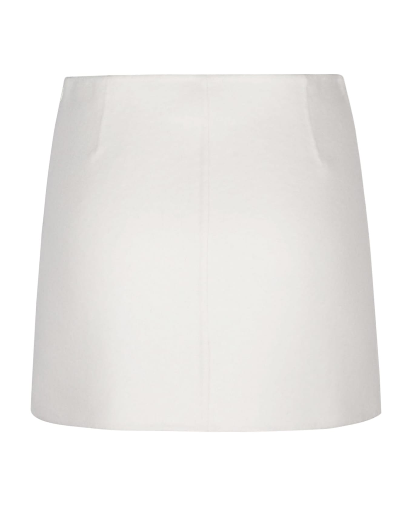 Parosh Leak Mini Skirt - Panna