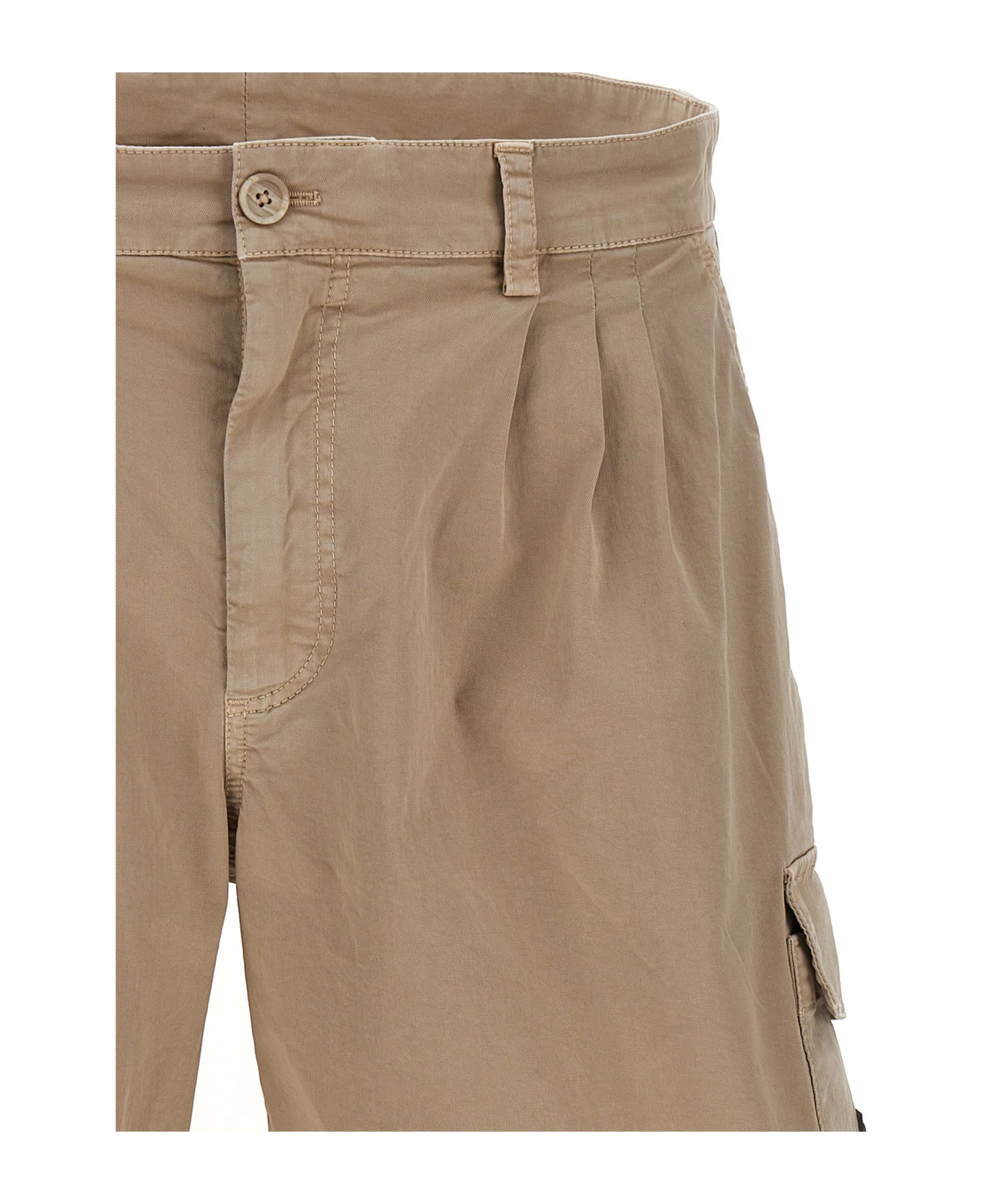 Dolce & Gabbana Pleated Bermuda Shorts - Beige