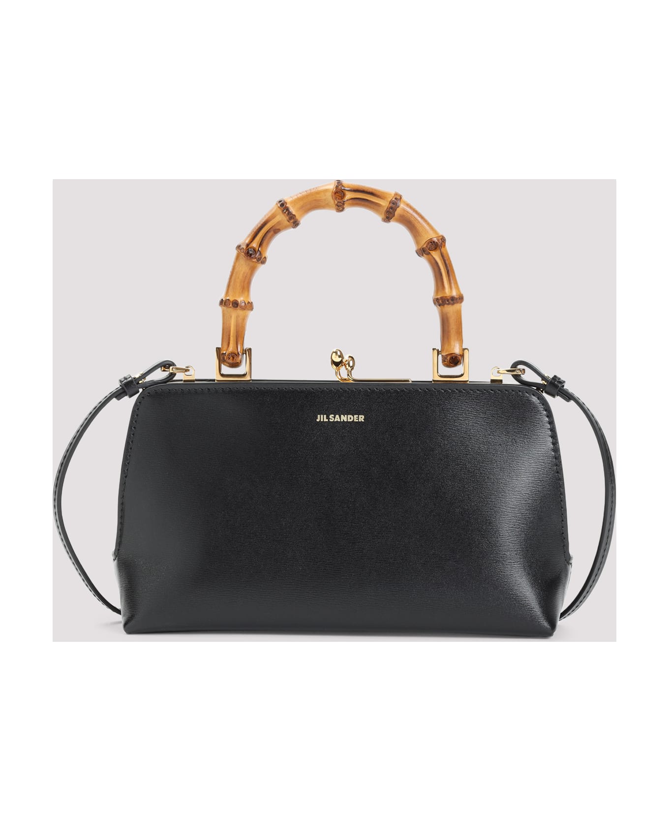 Jil Sander Goji Mini Bamboo Bag - Nero