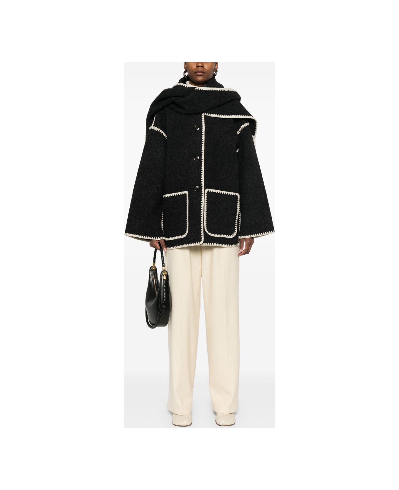 Totême Wool Scarfed Jacket - Grey