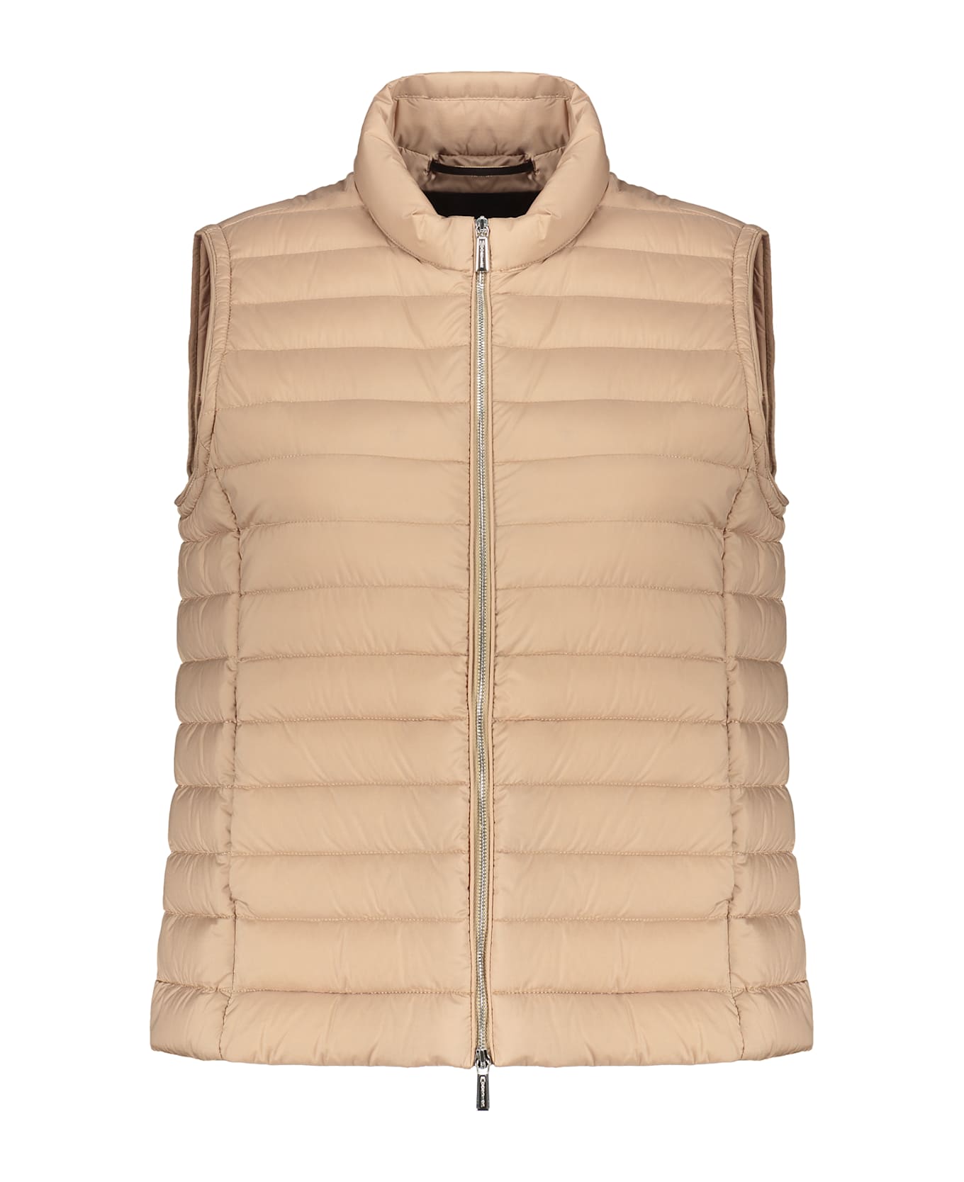 Moorer Full Zip Down Vest - Beige