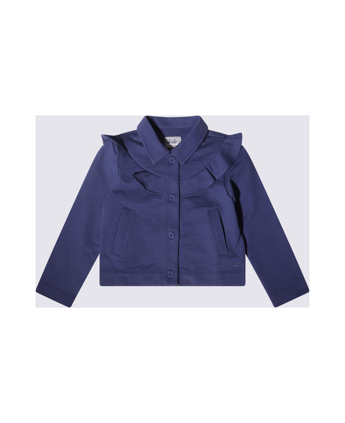 Il Gufo Navy Blue Cotton Down Jacket - BLU MARINO