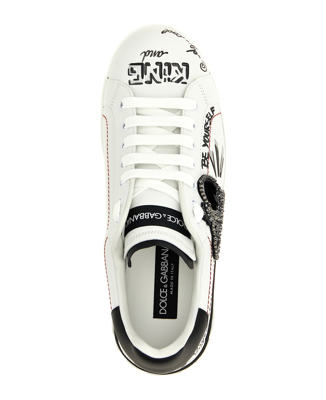 Dolce & Gabbana 'portofino' Sneakers - White/Black