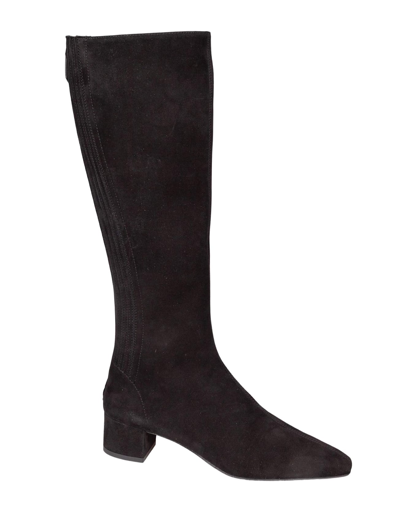 Aquazzura Saint Honore
 Suede Boot, Black - Black