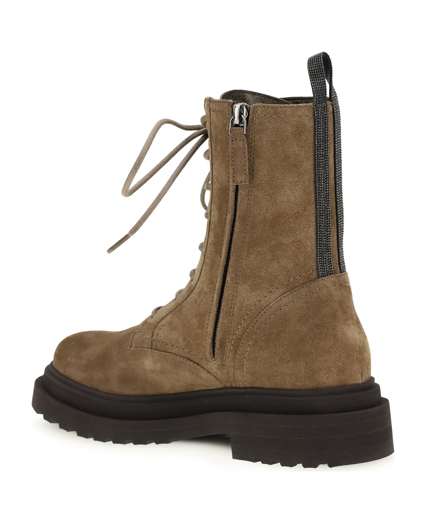 Brunello Cucinelli Suede Lace-up Ankle Boots