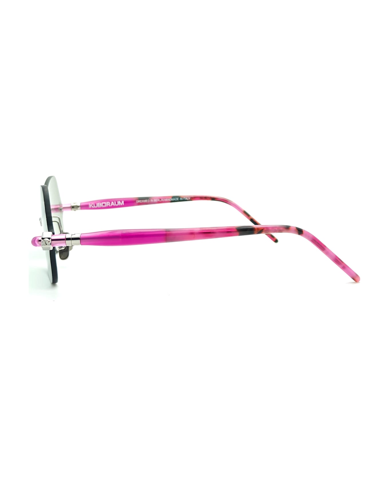 Kuboraum Mask P90 - Silver / Cyclamen Sunglasses - fuchsia
