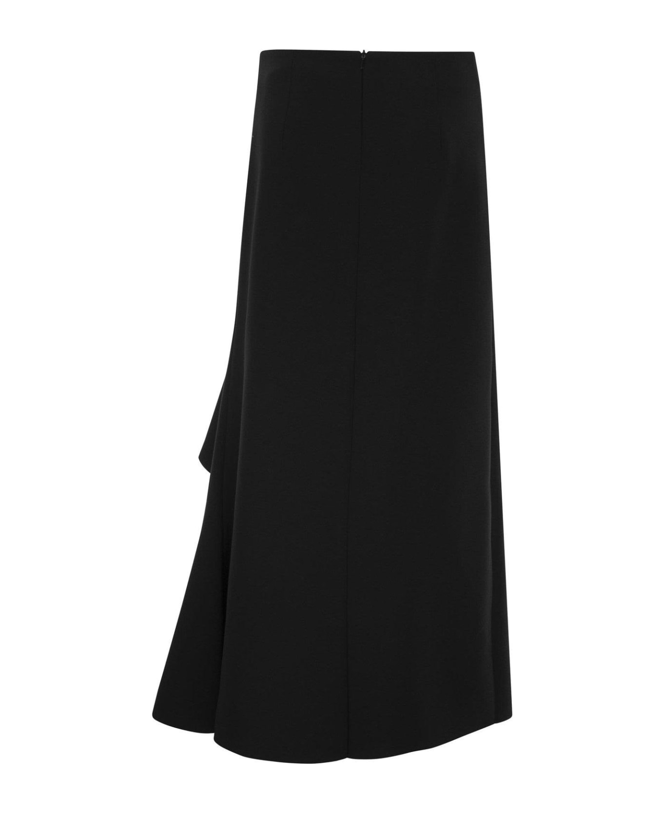 SportMax Asymmetrical Flared Skirt - Nero/bianco