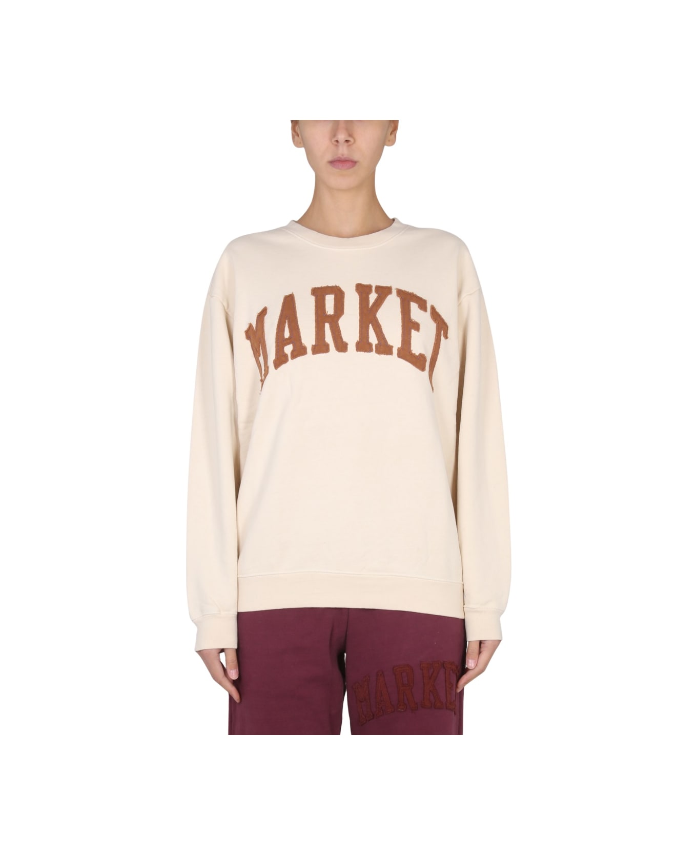 Market Vintage Wash Sweatshirt - BEIGE フリース