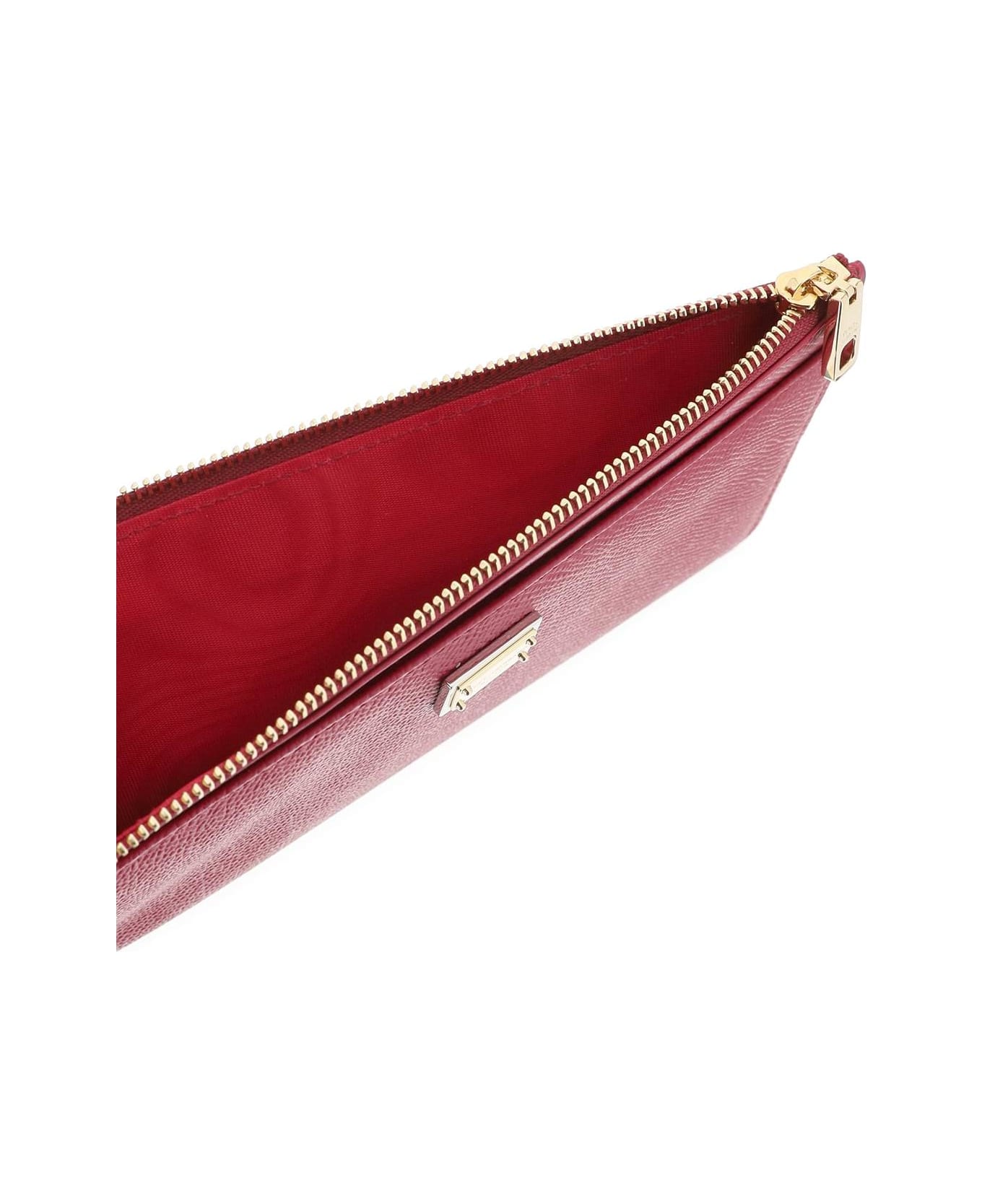 Dolce & Gabbana Cardholder Pouch In Dauphine Calfskin - CICLAMINO (Pink)