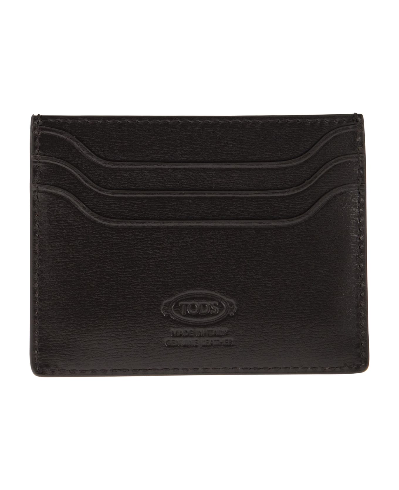 Tod's Leather Card Holder With Logo - Dark Brown 財布