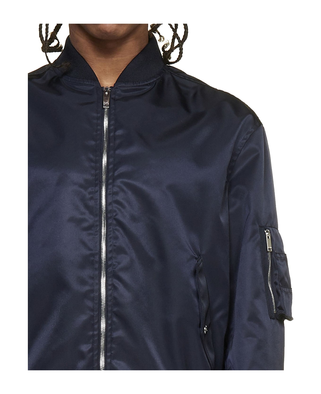 Valentino Printed Neon Universe Bomber Jacket - Blue