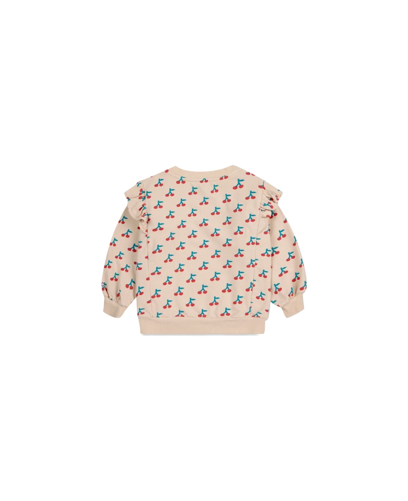 Bobo Choses Baby Cherry All Over Ruffle Sweatshirt - WHITE