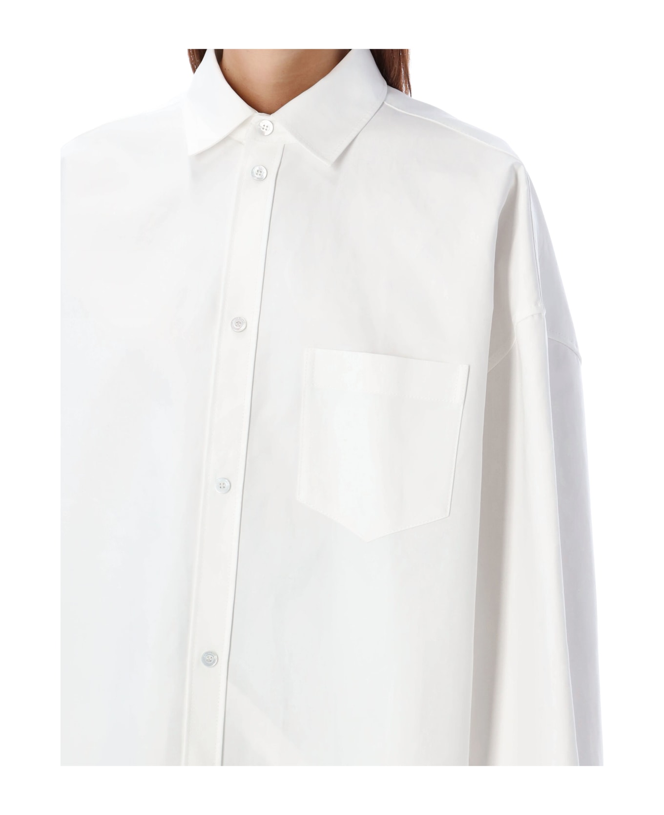 Balenciaga Overshirt Dress - WHITE