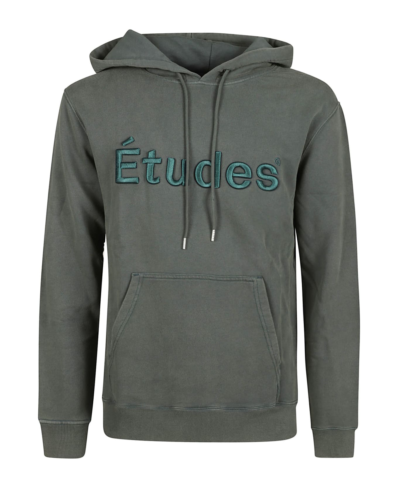 Études Embroidered Logo Hoodie - Green
