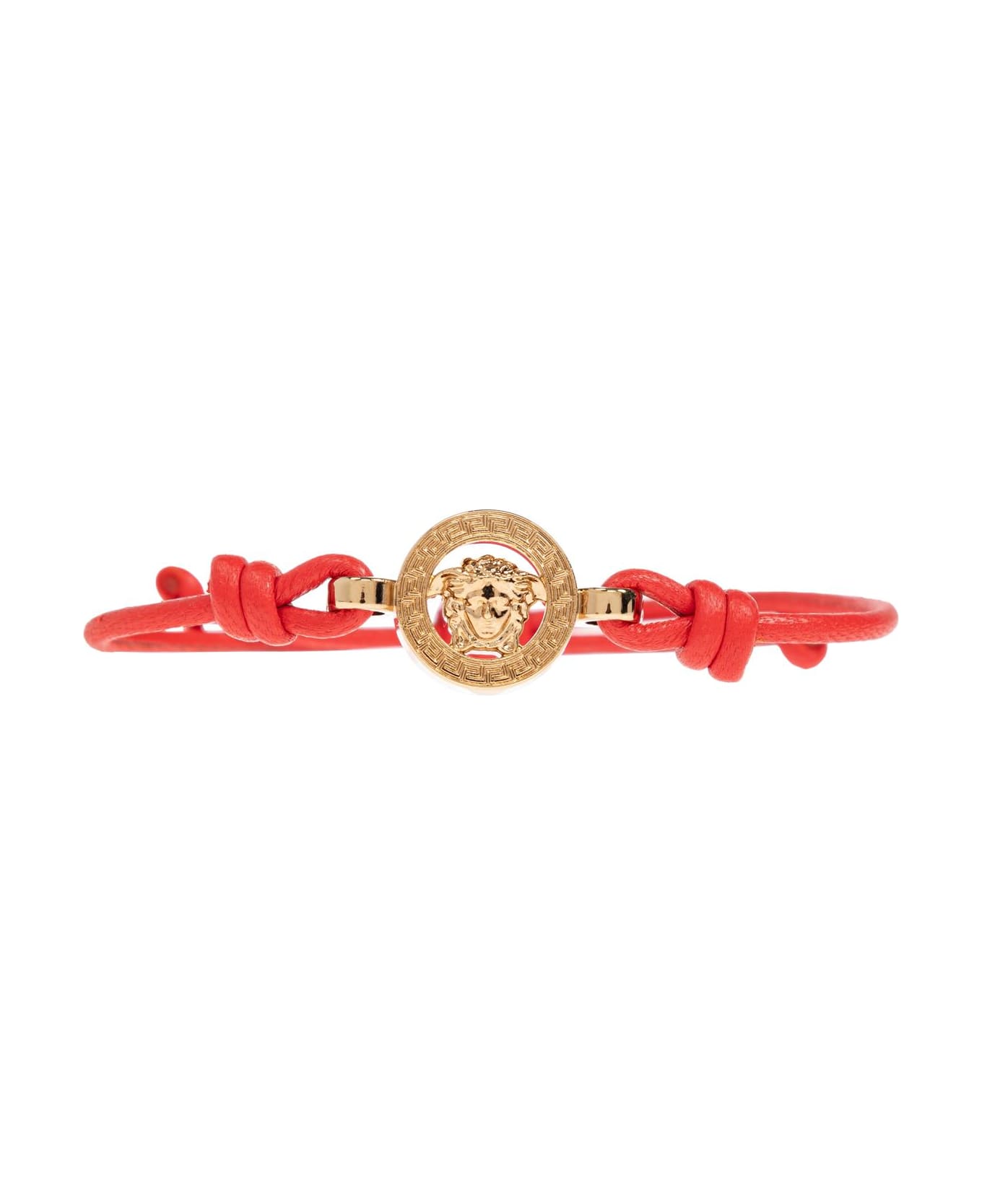 Versace Leather Bracelet - Red