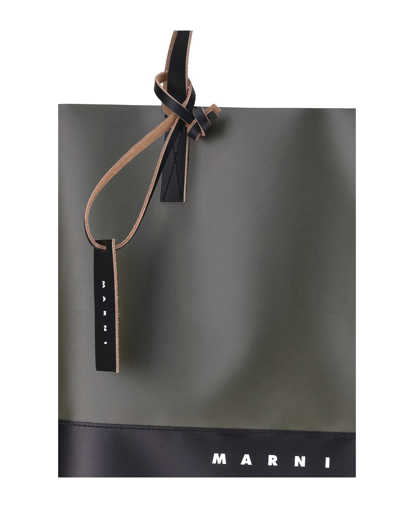Marni Tribeca Tote Bag - GREEN/BLACK