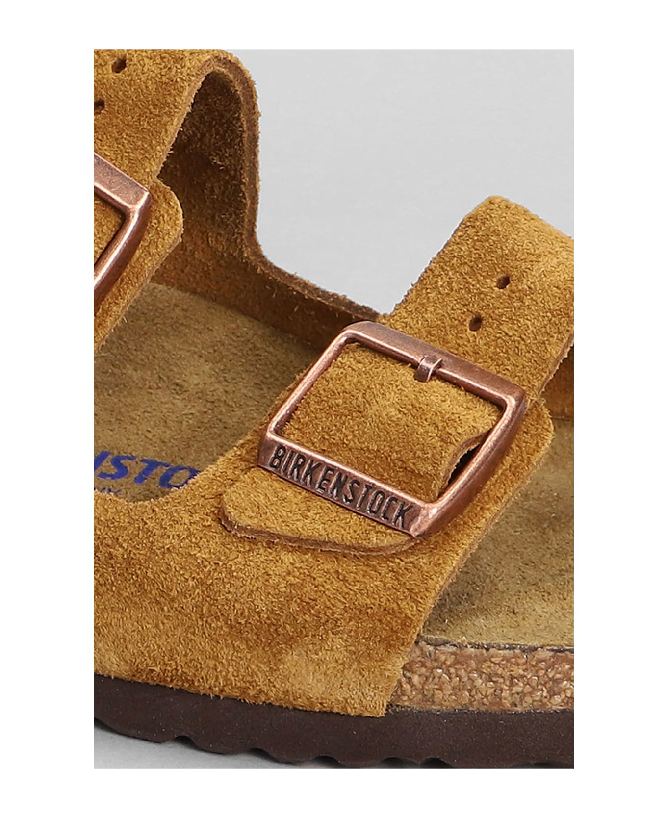 Birkenstock Arizona Sfb Flats In Leather Color Suede - leather color