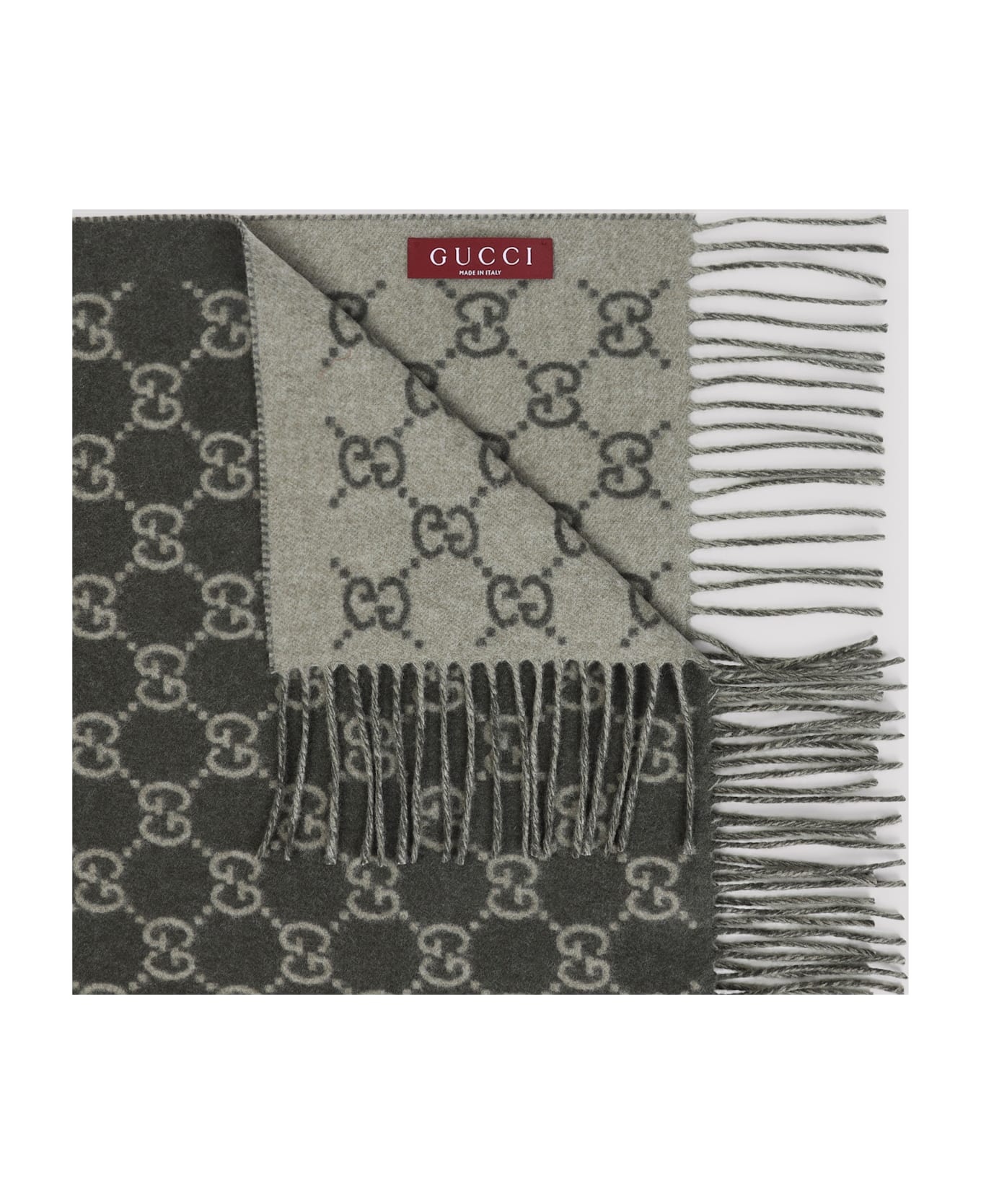 Gucci New Canvy Scarf - D Green Bott L Green