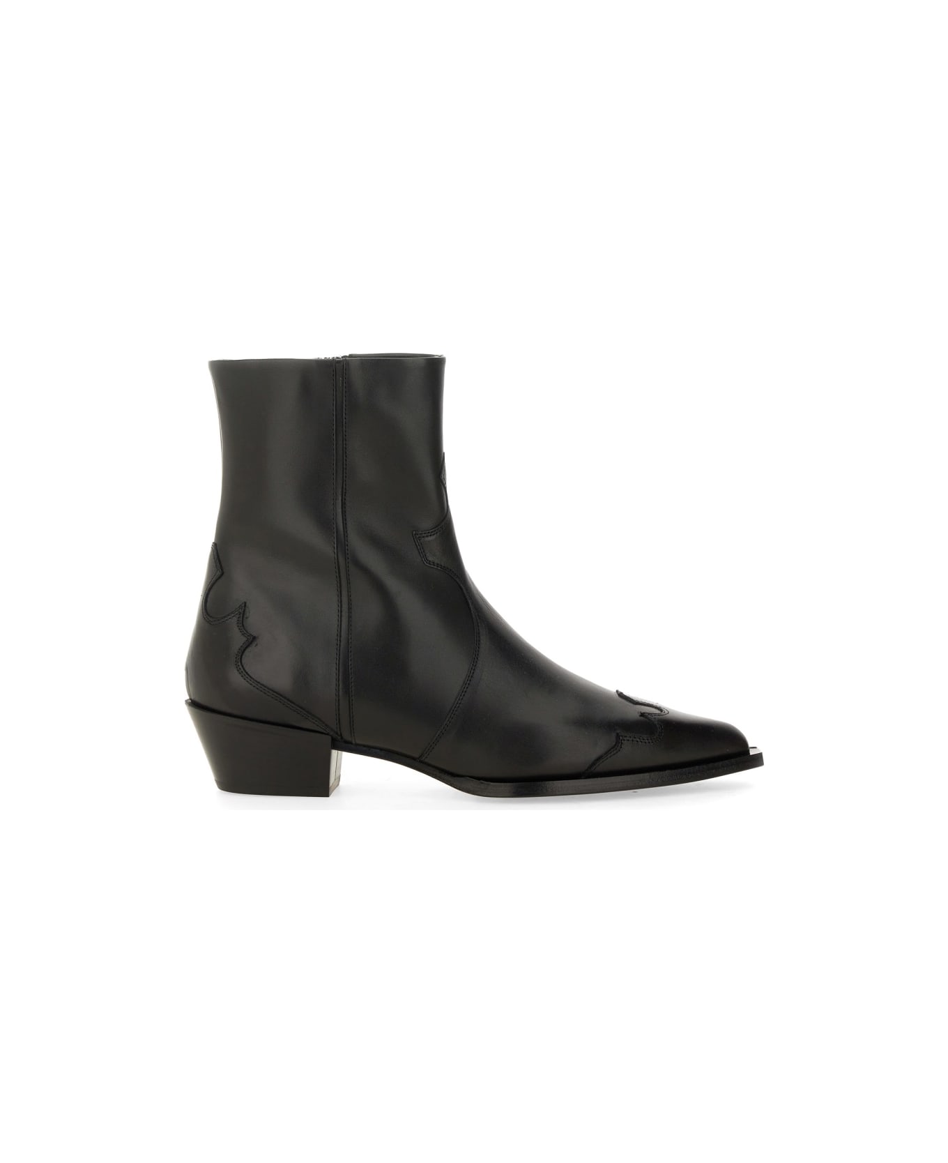 aeyde Leather Boot - BLACK