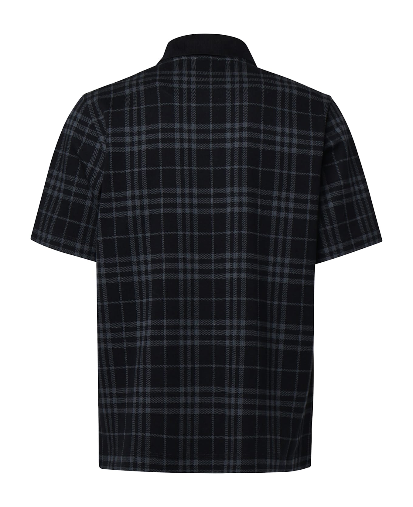 Burberry Stretch Cotton Blend Polo Shirt Check - INK
