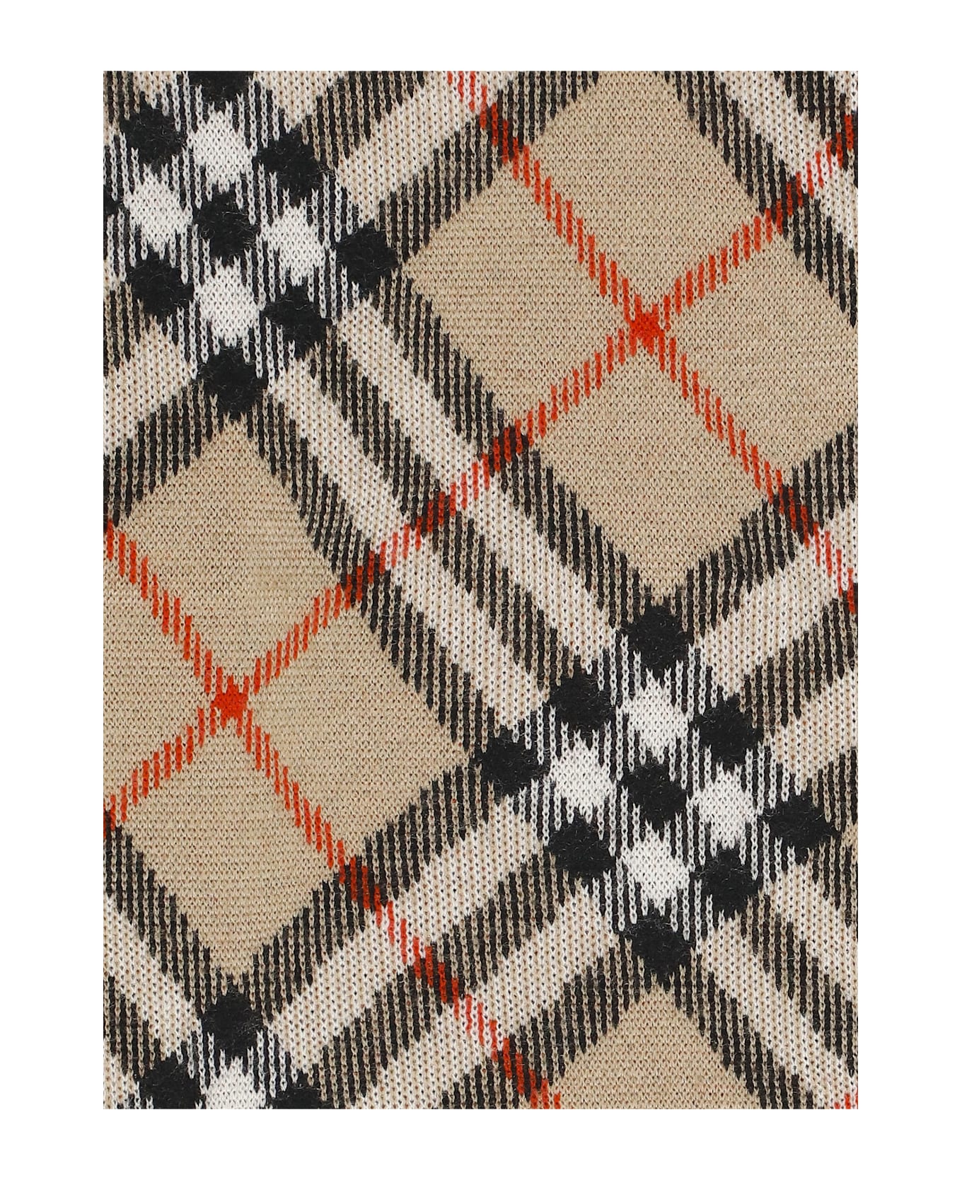 Burberry Checked Sweatshirt - Beige