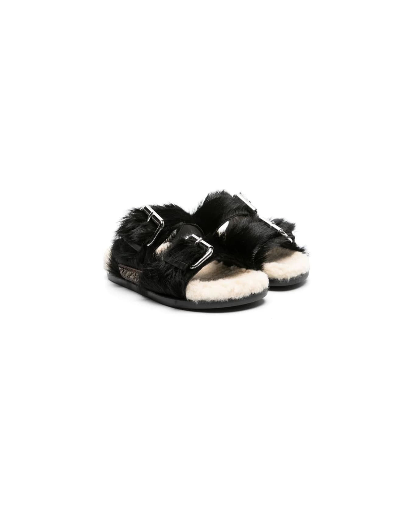 Dsquared2 Faux Fur Sandals - Black