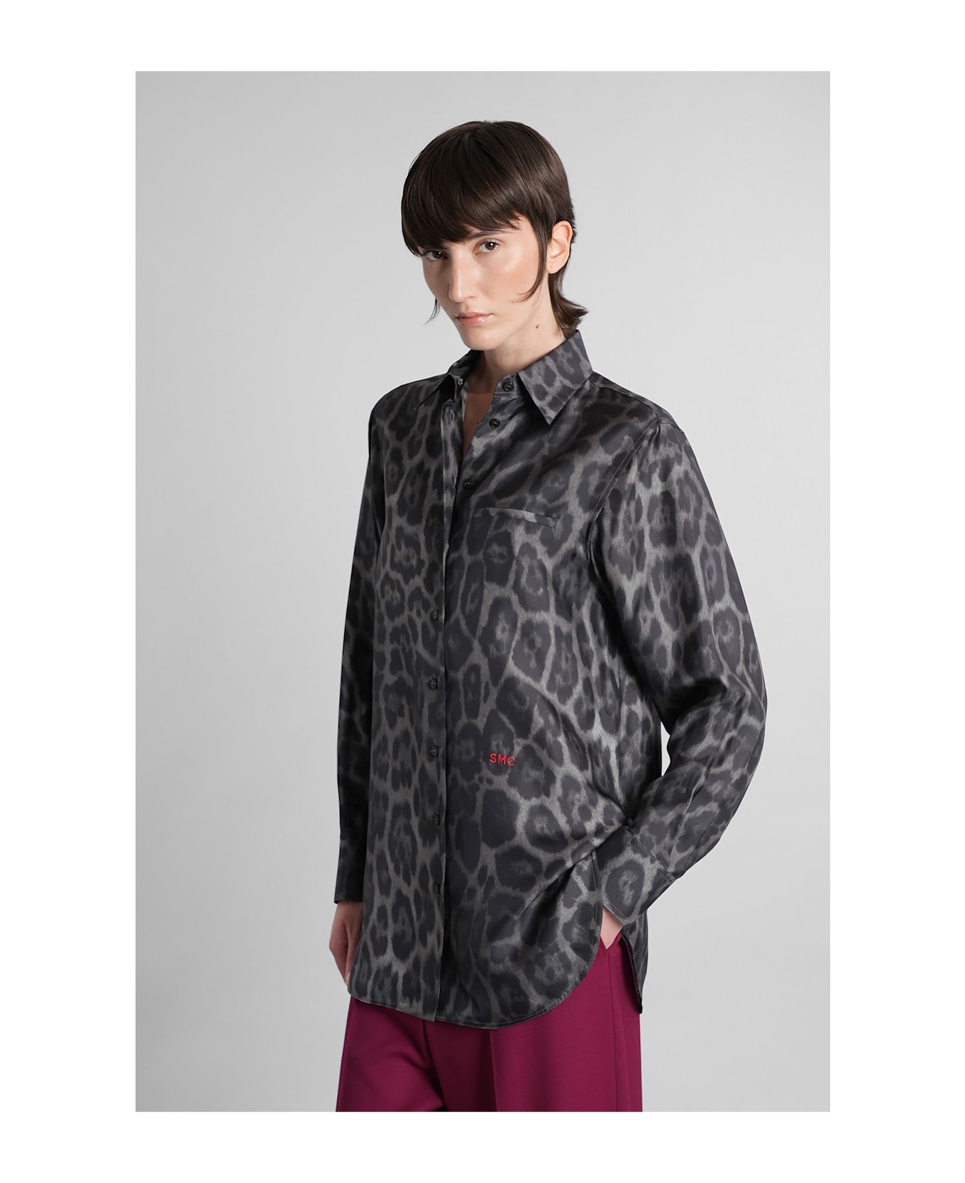 Stella McCartney Shirt In Grey Silk - grey