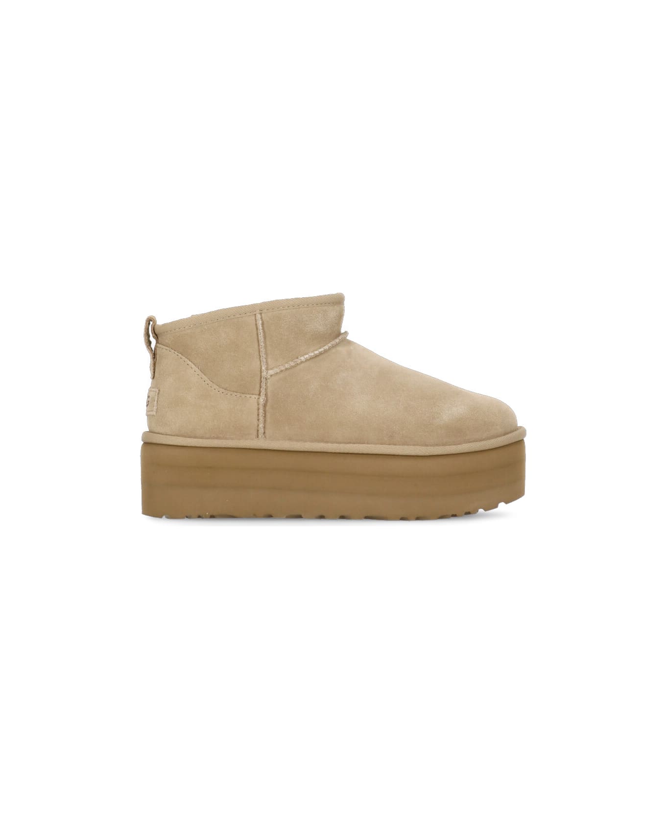 UGG Classic Ultra Mini Platform Ankle Boots - Beige